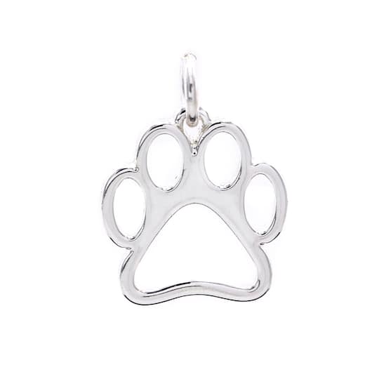 Charmalong&#x2122; Silver Plated Paw Charm by Bead Landing&#x2122;